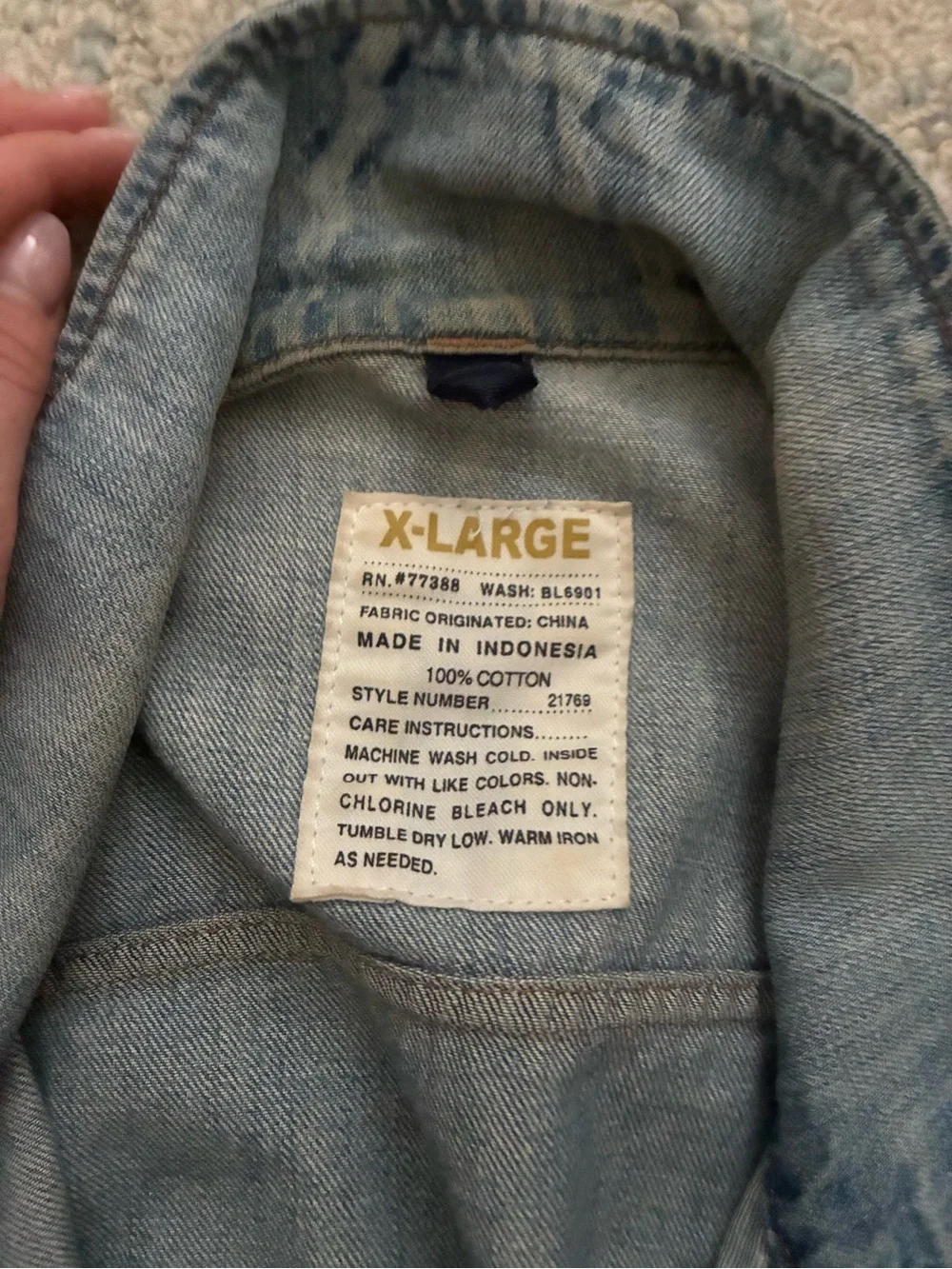 Womens Light Blue Denim Jacket - Casual Button-Up Coat